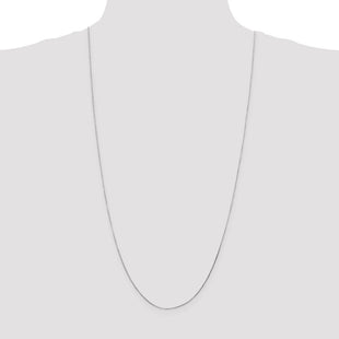 14K White Gold Octagonal Snake with Lobster Clasp Chain (Style WOS060-30)