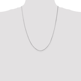14K White Gold Octagonal Snake with Lobster Clasp Chain (Style WOS100-24)