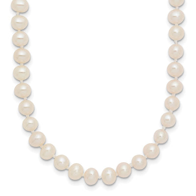 14K White Near-Round Freshwater Cultured Pearl Bracelet