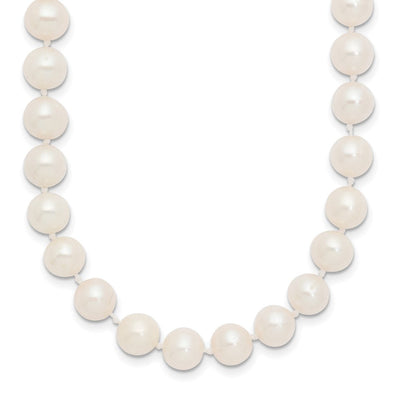 14K White Near-Round Freshwater Cultured Pearl Necklace
