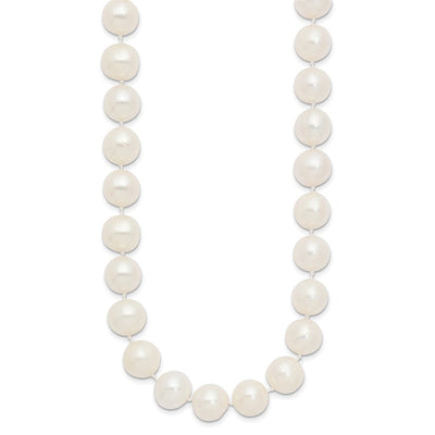 14K White Near-Round Freshwater Cultured Pearl Necklace