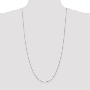 14K White Gold Diamond-cut Quadruple Rope Lobster Clasp Chain (Style WQT014-30)