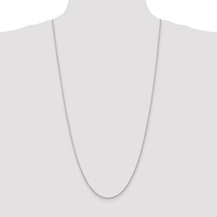 14K White Gold Diamond-cut Quadruple Rope Lobster Clasp Chain (Style WQT016-30)