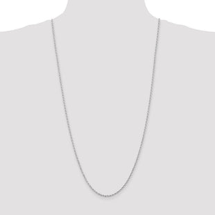 14K White Gold Diamond-cut Quadruple Rope Lobster Clasp Chain (Style WQT018-30)