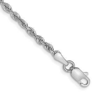 14K White Gold Diamond-cut Quadruple Rope Lobster Clasp Chain (Style WQT018-7)