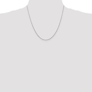14K White Gold . Round Snake with Lobster Clasp Chain (Style WSNA060-20)