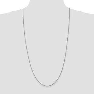 14K White Gold Round Snake Lobster Clasp Chain (Style WSNA160-30)