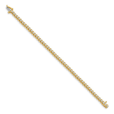 14K Complete 0.93 carat Round AA Diamond Fancy Spiral Tennis Bracelet
