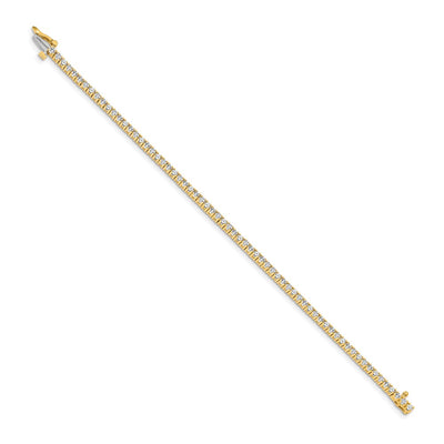 14K Complete 1.84 Carat Round Diamond 4-Prong Tennis Bracelet