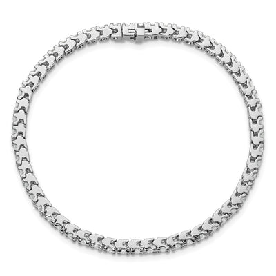 14K White Gold Complete 2.18 carat Round AAA Diamond 4-prong Tennis Bracelet