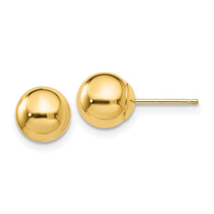 14k Polished Ball Post Earrings (Style X7MMG)
