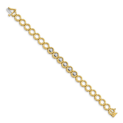 14K Complete 3/4 carat Round A Diamond Circle Add-A-Diamond Tennis Bracelet