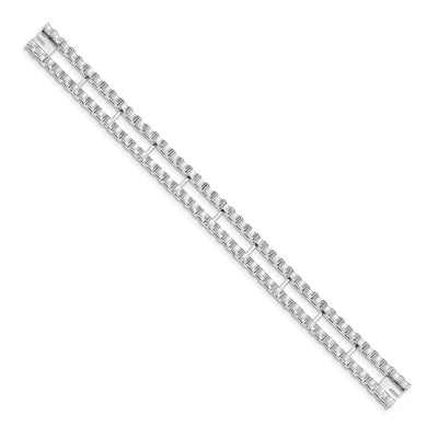 14K White Gold Tennis Jacket Blank, 6.5 x 10.5mm