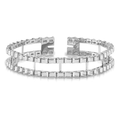 14K White Gold Tennis Jacket Blank, 6.5 x 10.5mm (5.5W-6.5)