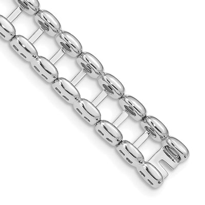14K White Gold Tennis Jacket Blank, 6.5 x 10mm (2.0W-6.5)
