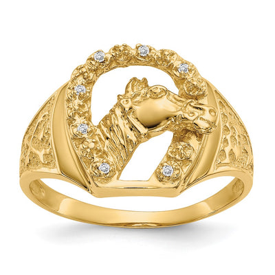 14K AAA Diamond men's ring