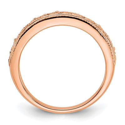 14K Rose Gold Filigree Wedding Band