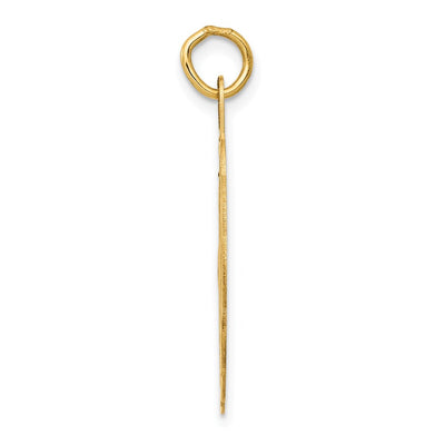 14K Wedding Bells Engraveable Disc Charm, 28 x 23mm