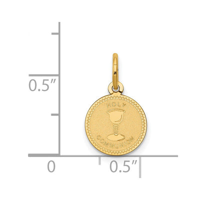 14K Holy Communion Charm, 17 x 11mm