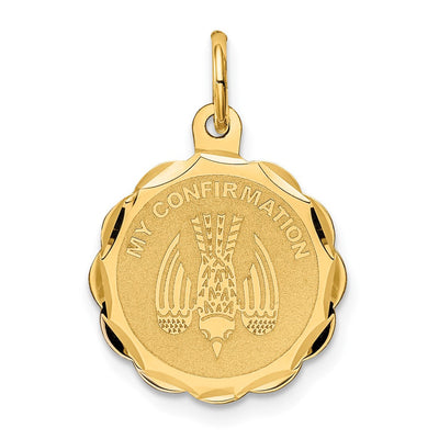 14K My Confirmation Charm, 22 x 16mm