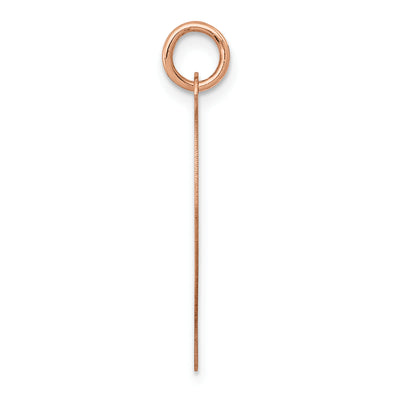 14K Rose Polished Heart Shaped Disc Pendant, 26 x 24mm