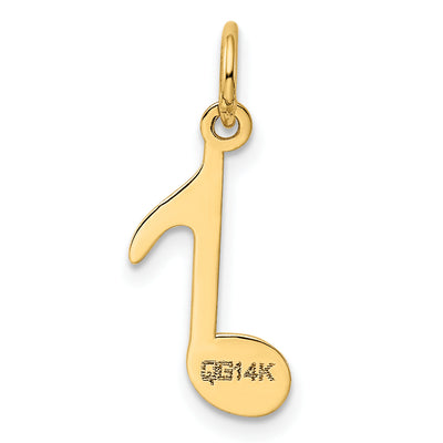 14K Polished Musical Note Charm