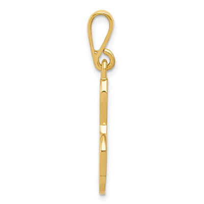 14K Treble Clef Charm, 30 x 10mm