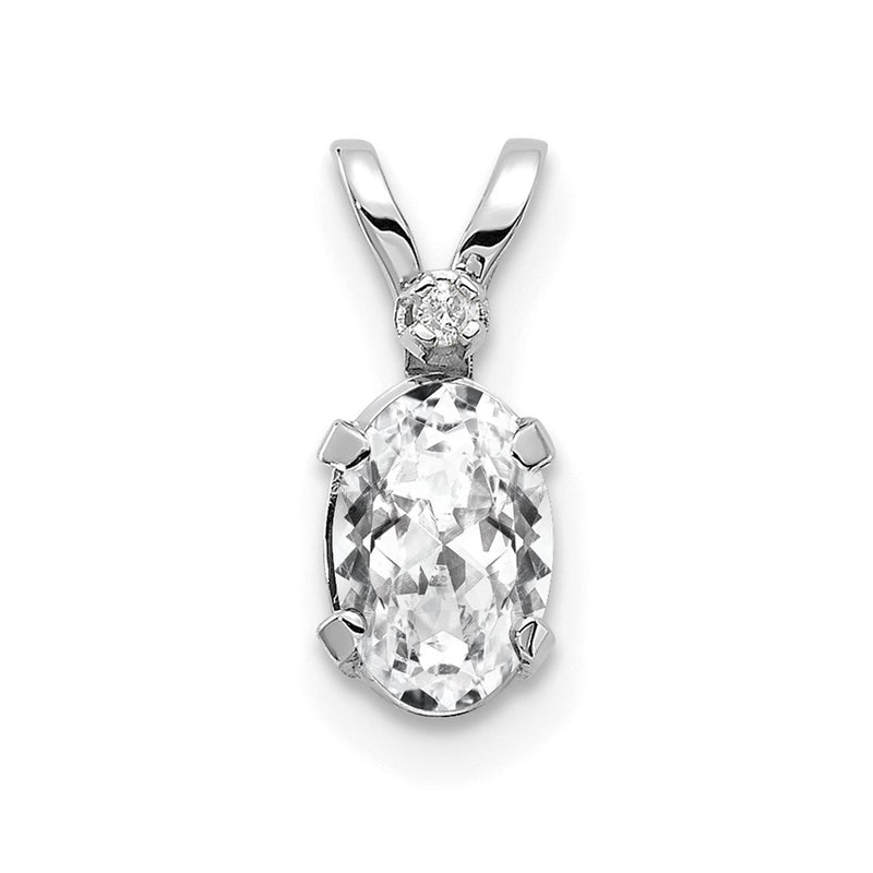 14k White Gold Pendants Style XBE159W - Classique Jewelry Inc.