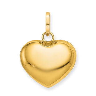 14K Polished 3-D Puffed Heart Pendant (Style XCH355)