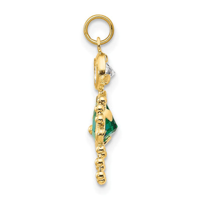 14K May Girl Birthstone Charm