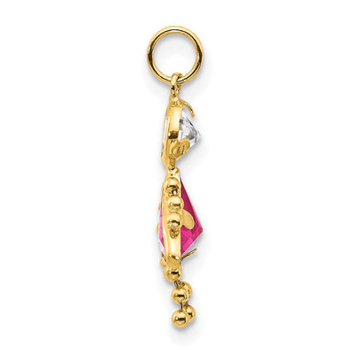 14K October Girl Birthstone Charm