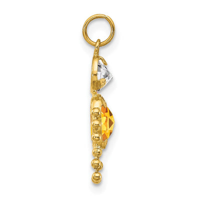 14K November Boy Birthstone Charm