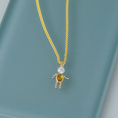 14K November Boy Birthstone Charm
