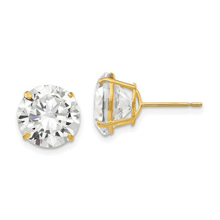 14k Round CZ Post Earrings (Style XD33CZ)