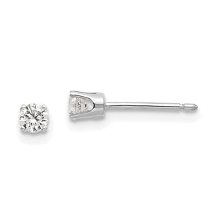 14k White Gold CZ stud earrings (Style XD3WCZ)