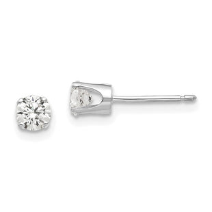 14k White Gold CZ stud earrings (Style XD7WCZ)