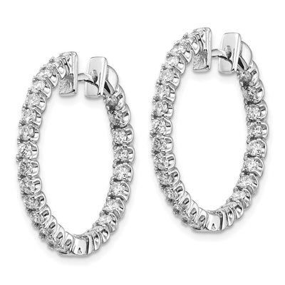 14K White Gold VS Diamond Earring, 26 x 18mm
