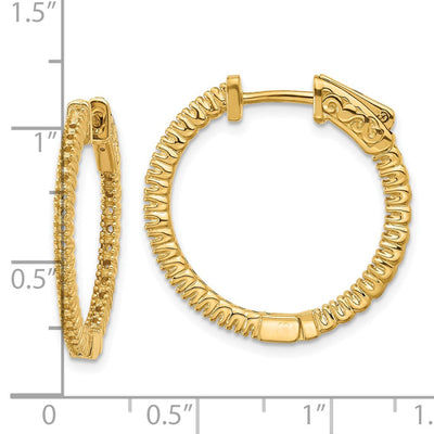14K Round Hoop w/Safety Clasp Earring Mountings, 19 x 19mm (1984)