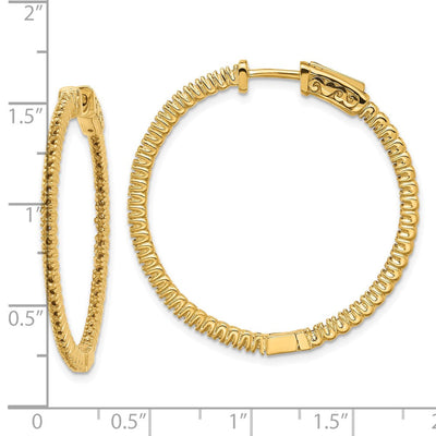 14K Round Hoop w/Safety Clasp Earring Mountings, 28 x 28mm (1985)