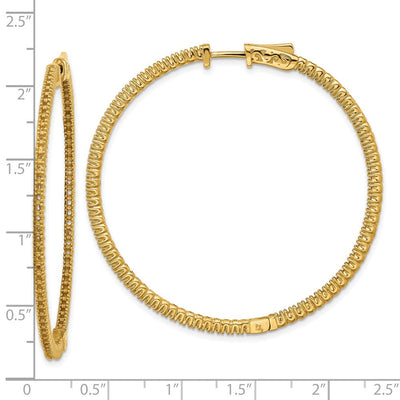 14K Round Hoop w/Safety Clasp Earring Mountings, 43 x 43mm (1986)
