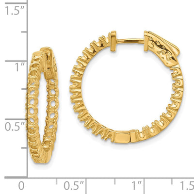 14K Round Hoop w/Safety Clasp Earring Mountings, 19 x 19mm