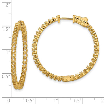 14K Round Hoop w/Safety Clasp Earring Mountings, 28 x 28mm (1989)