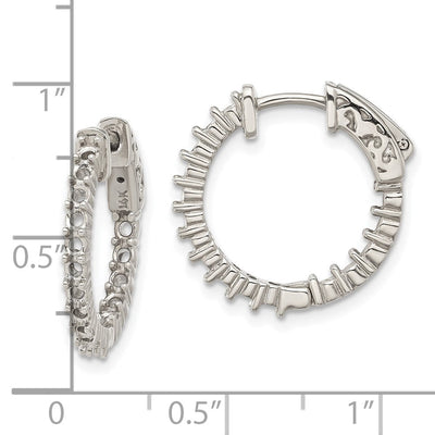 14K Round Hoop w/Safety Clasp Earring Mountings, 20 x 20mm (1990)