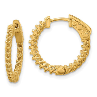 14k Round Hoop w/Safety Clasp Earring Mountings (Style XE1999)