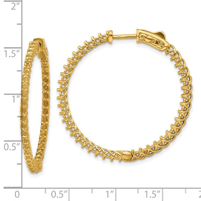 14K Round Hoop w/Safety Clasp Earring Mountings, 30 x 30mm (2001)