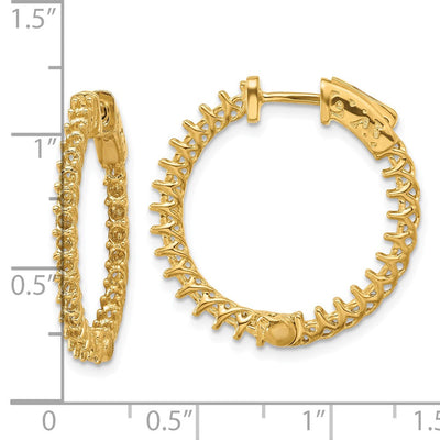 14K Round Hoop w/Safety Clasp Earring Mountings, 19 x 19mm (2003)