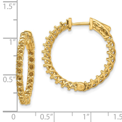 14K Round Hoop w/Safety Clasp Earring Mountings, 19 x 19mm (2006)