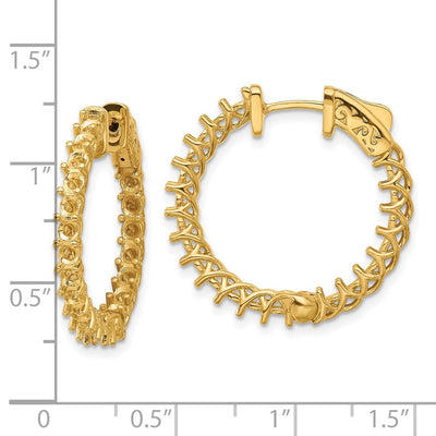 14K Round Hoop w/Safety Clasp Earring Mountings, 19 x 19mm (2009)