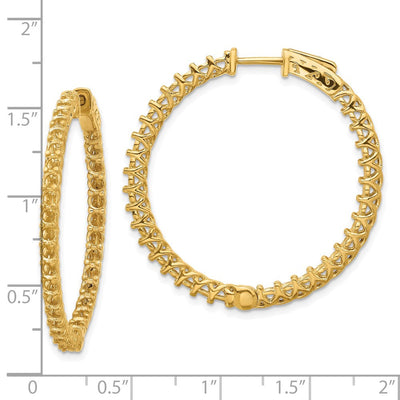 14K Round Hoop w/Safety Clasp Earring Mountings, 30 x 30mm (2010)