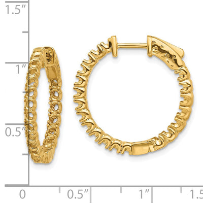 14K Round Hoop w/Safety Clasp Earring Mountings, 19 x 19mm (2012)